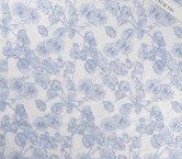 Light blue outlined floral embroidery