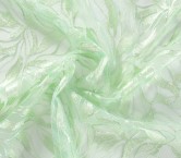 Bordado hojas foil  verde