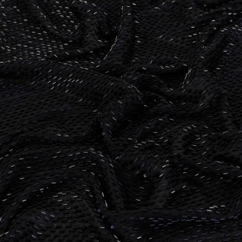 Cuentas de cristal en chifón negro
