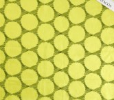 Circle linen embroidery lime