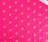 Polka dot linen embroidery fuchsia