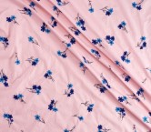 Cotton floral embroidery pink