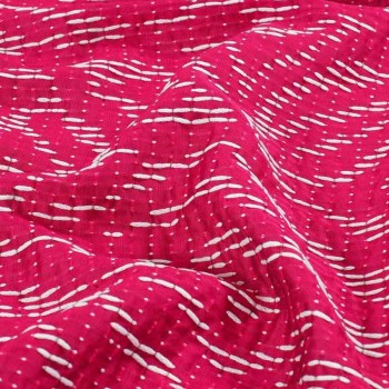 Jacquard rÚstico fuxia