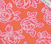 Jacquard rosas y rayas fuxia