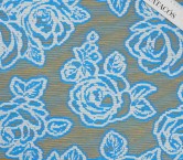 Blue jacquard with roses / str