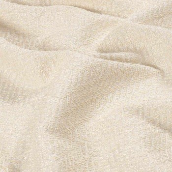 Jacquard geomÉtrico lamÉ marfil