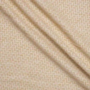 Jacquard geomÉtrico lamÉ beige