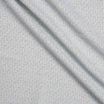 Jacquard geomÉtrico lamÉ azul claro