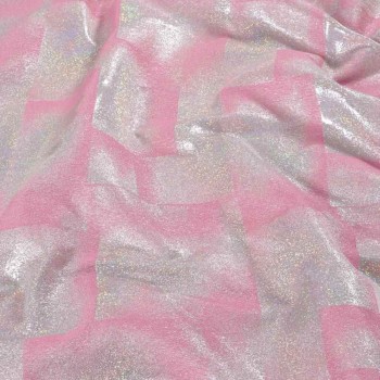 Jacq geomÉtrico lamÉ rosa