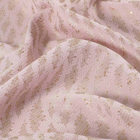 Jacquard con paillettes rosa