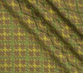 Green yellow rustic fabric wit