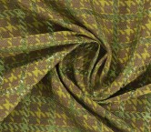 Green yellow rustic fabric wit