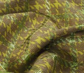 Green yellow rustic fabric wit