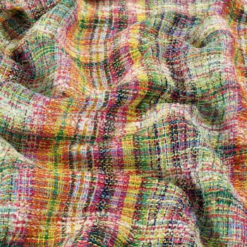 Tweed multicolor fuxia naranja