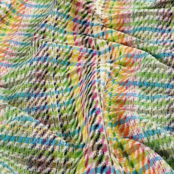 Tweed multicolor azul amarillo