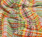 Orange green tweed multicolor