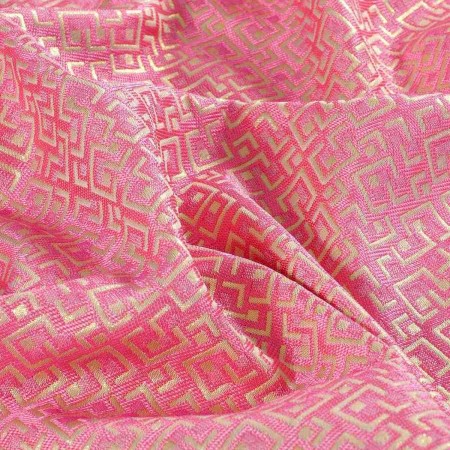 Jacquard geomÉtrico lamÉ rosa