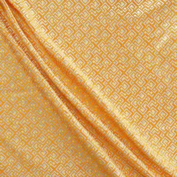 Orange jacquard geometric desi