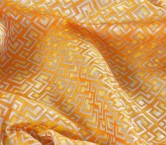 Orange jacquard geometric desi
