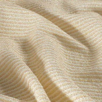 Jacquard rayas/lamÉ crema