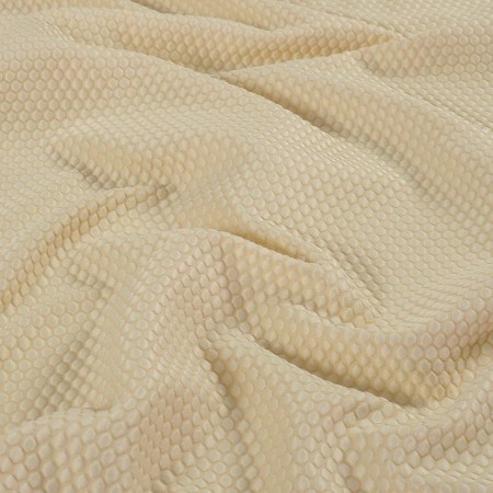 Beige geometric jacquard 3d