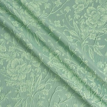 Jacquard floral grs relieve verde