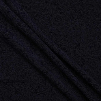 Navy  elastic weft jacquard