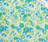 Green blue jacquard with flowers