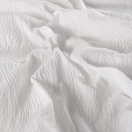 Jacquard cloqué blanco