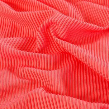 Jacquard relieve rayas coral