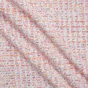 Tweed fantasÍa multicolor rosa