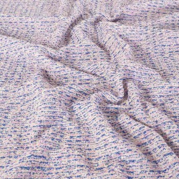 Pink blue multicolored tweed