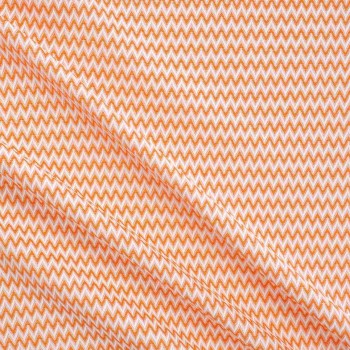 Orange jacquard zig-zag