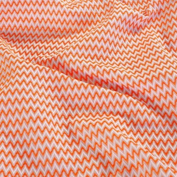 Jacquard zig-zag naranja