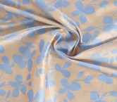 Mikado jacquard floral  nude lavanda