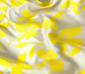 Mikado jacquard floral  amarillo beige