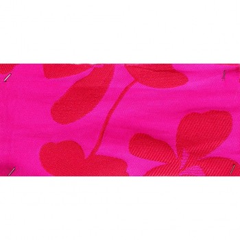 Mikado jacquard floral fuxia rojo