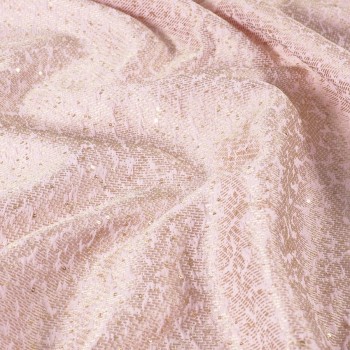 Jacquard con paillettes rosa claro