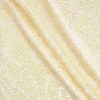 Beige embossed jacquard lame