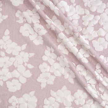 Pink rustic floral  jacquard