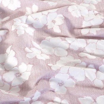 Pink rustic floral  jacquard