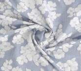 Blue rustic floral  jacquard