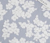 Jacquard rÚstico floral lamÉ azul