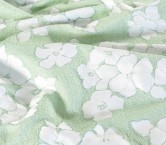 Green rustic floral  jacquard