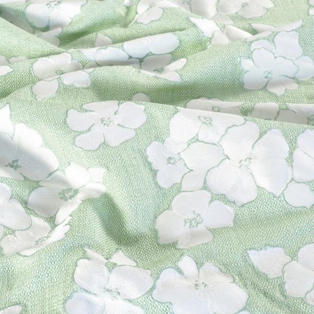 Green rustic floral  jacquard