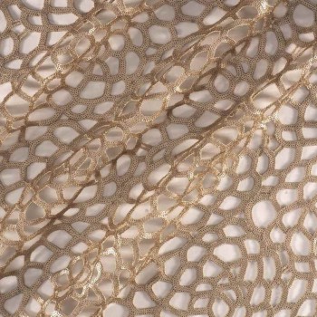 Gold sequinned embroidery