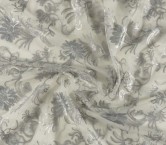 Silver matt sequined tulle