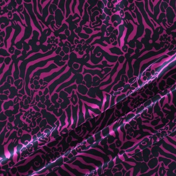 Fuxia navy jacquard