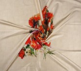 Estampado flor pano 120cm rojo