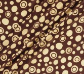 Georgette estampado cÍrculos marrÓn